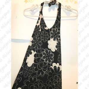 halter dress with internal shelf bra